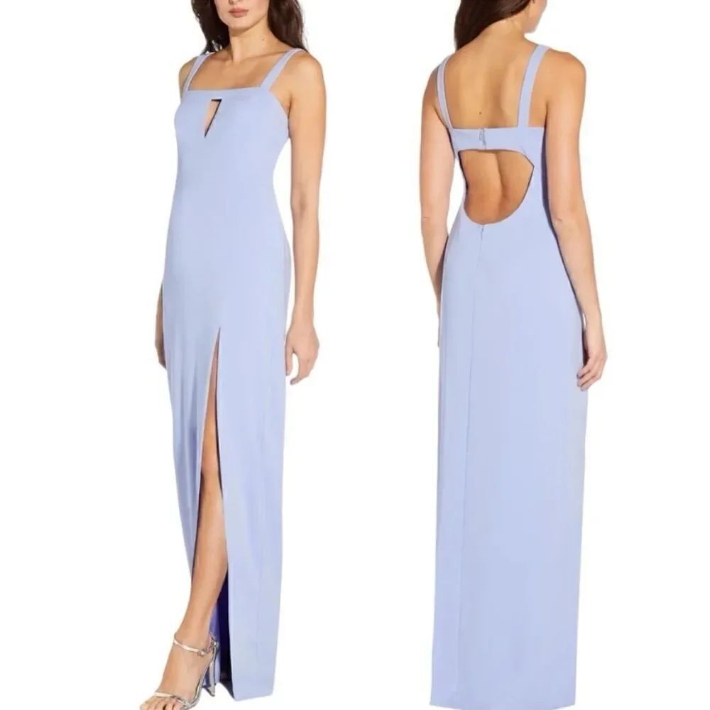 AIDAN BY AIDAN MATTOX Cutout Column Gown Wisteria $224